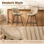 HOMCOM Swivel Bar Stools Set of 2, PU Leather Upholstery-1427461776