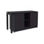 Computer Desk in Sleek Black with Particle Board Construction and Foldable Design