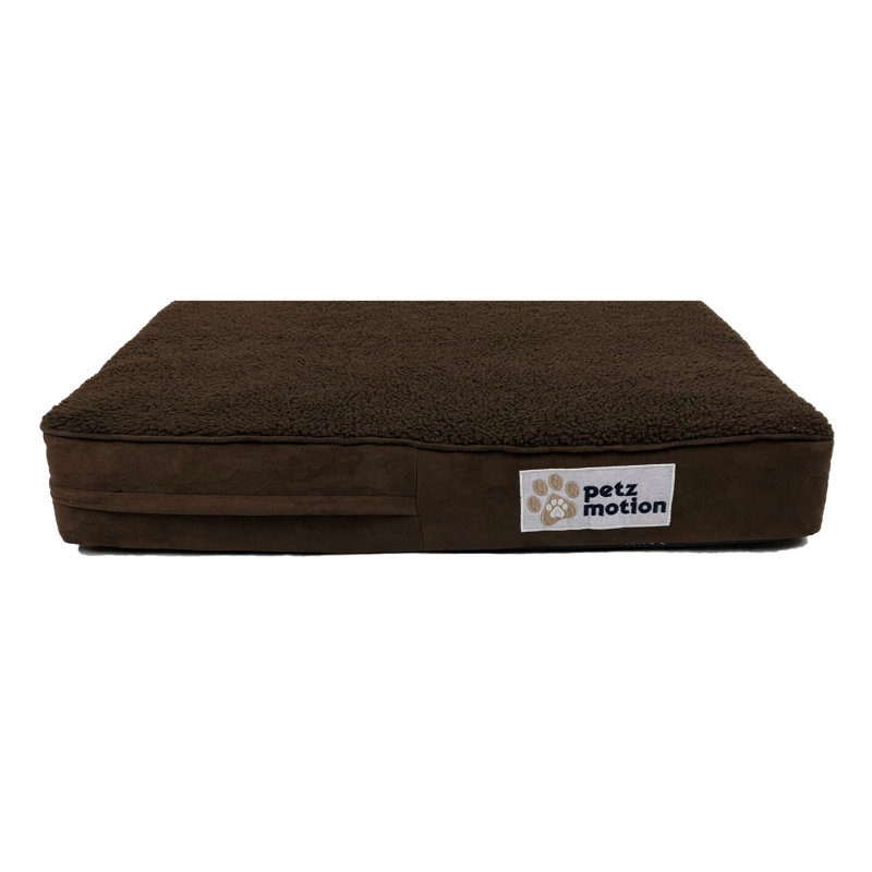 Orthopedic Polyester Pet Bed, Brown, Small (10cm H x 71cm W x 48cm D)