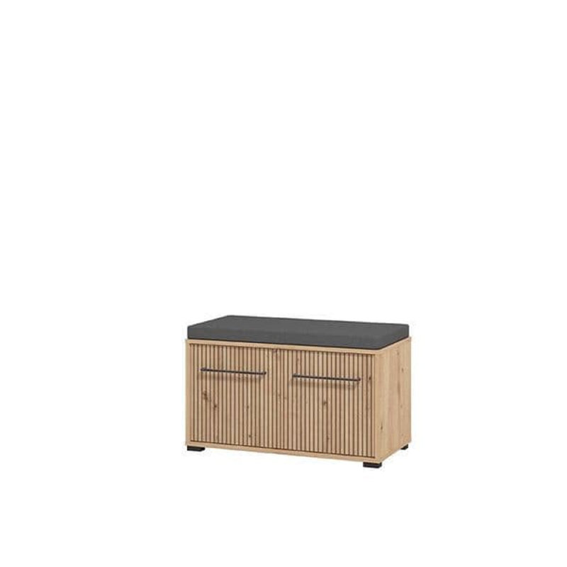 Linen Upholstered Storage Bench