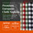 Ghisallo Cotton Buffalo Check Square Napkin-87629397