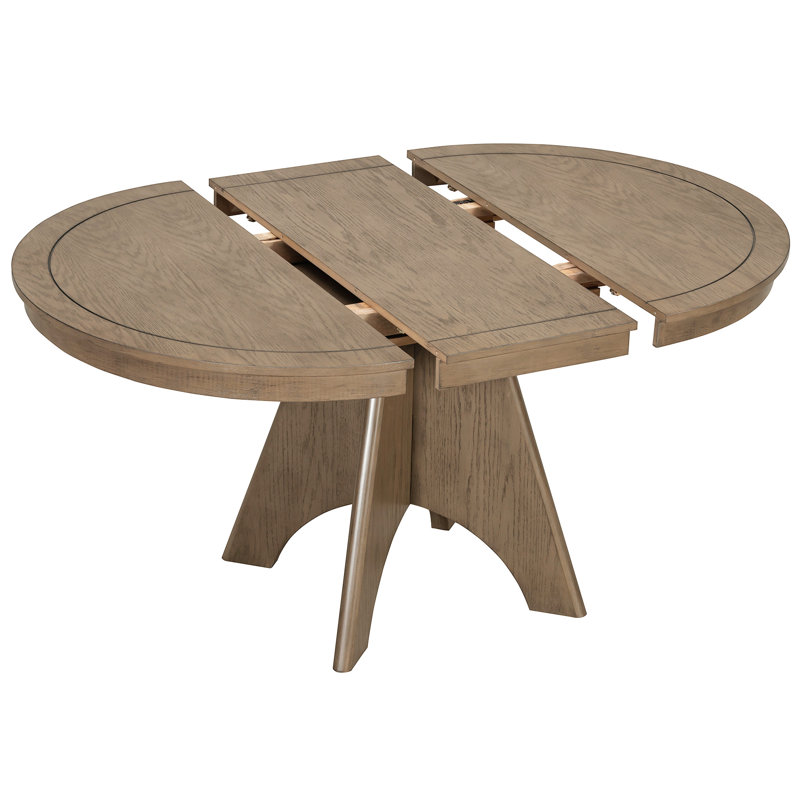 Table de salle à manger extensible de 42 à 58 pouces pour 4 6 personnes, style rétro, finition vieillie, table extensible pour 6 personnes, conception rustique, peu encombrante