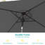 Parasol carré de 78 po Sabery-511860993