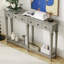 Table de vestibule fonctionnelle avec quatre tiroirs et une tablette ouverte, une console rétro pour rehausser divers espaces