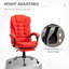 Améliorez votre bureau à domicile avec un fauteuil de direction aux tons rouges avec un rembourrage en mousse moelleuse et un dossier inclinable avec repose-pieds