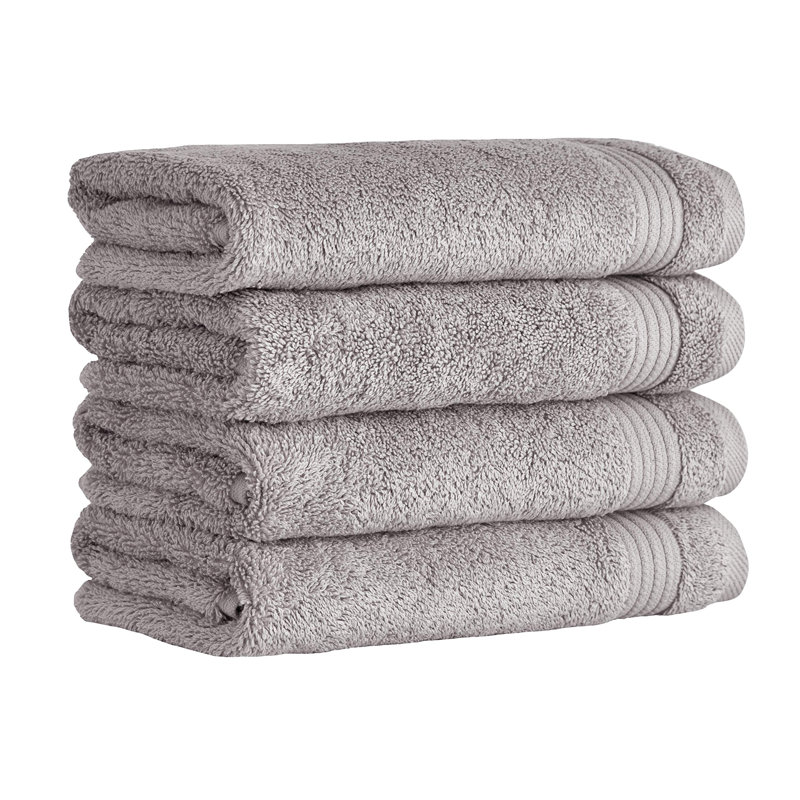 Ensemble de serviettes de bain de luxe 4 pièces Hamer - 100% coton turc, ultra doux et très absorbant, 30 po x 54 po, élégant design Dobby pour spa et maison