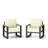 Set Of 2 26.6" All-Weather Aluminum Patio Armchairs With Thick Cushions-1519740175