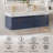 Melora 60" Wall-Mounted Modern Bathroom Vanity With Double Sink, Soft-Close Drawers, White Stone Countertop & LED Light-777882550