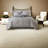 Comfortable Grey Cal King Bedding Set, Polyester, Modern Style