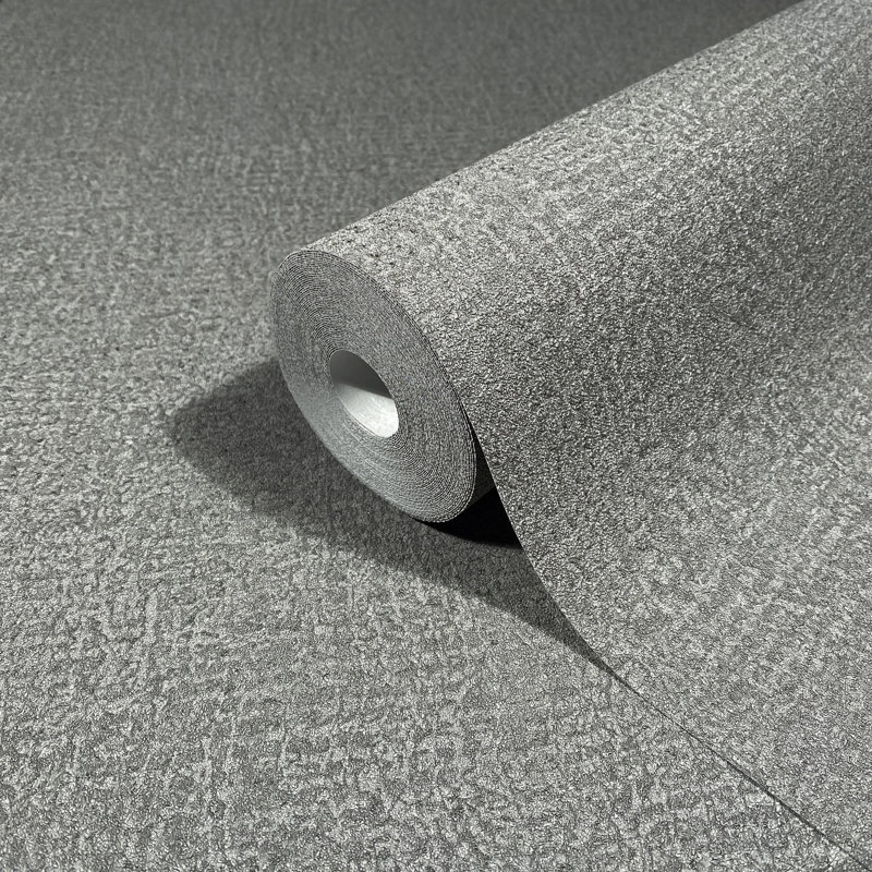 Galerie Odyssey Plain Texture Wallpaper, Dark Grey