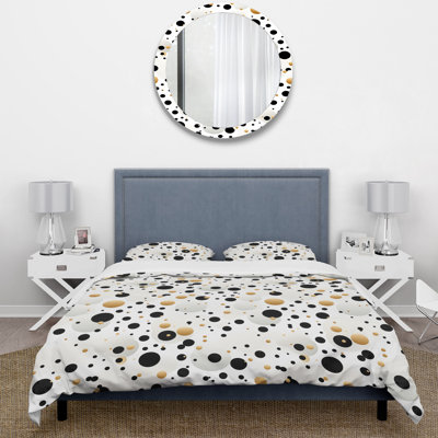 Minimalist Beauty Polka Dots Pattern - Polka Dots Duvet Cover Set - Microfiber Polyester