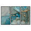 Turquoise doré infusé marbre - ensemble d'art moderne sur toile encadrée moderne de 3-874126550-874126551