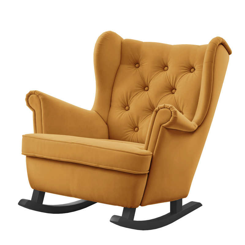 Rocking Chair, Yellow, Black