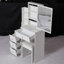 Petite coiffeuse 29,2 po avec tabouret de chevet gauche + tabouret rembourré, très grand miroir coulissant à droite, rangement multi-couches à grande capacité, commode pratique et pratique, convient aux petits espaces-1500543182