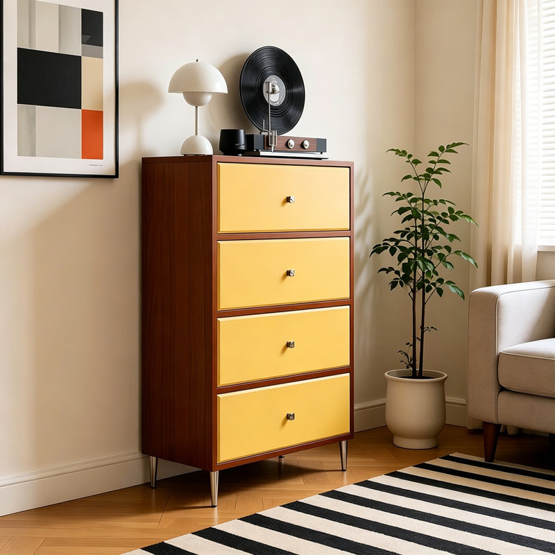 Commode d'appoint en acier inoxydable