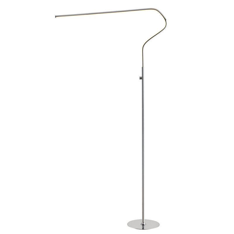 Godley 65.25'' LED Arched Floor Lamp, Chrome