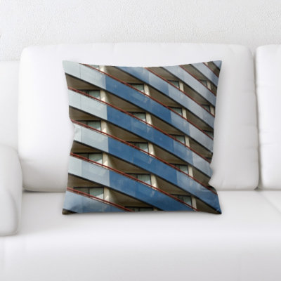 Striped Microsuede Throw Pillow