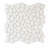 Huron 12" x 12" White Matte Glass Pebble Mosaic Floor and Wall Tile-95635362