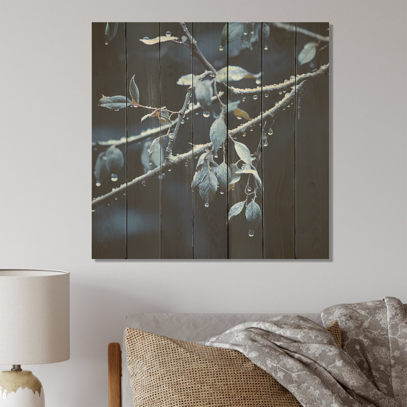 Arbre d'hiver au clair de lune II - fruits sur bois, H 36 po x l 36 po