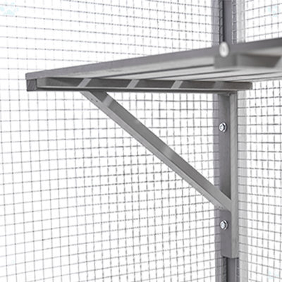 Wooden House Large Cat Cage With 3 Jumping Platforms And 2 Napping Houses For Cat Activity