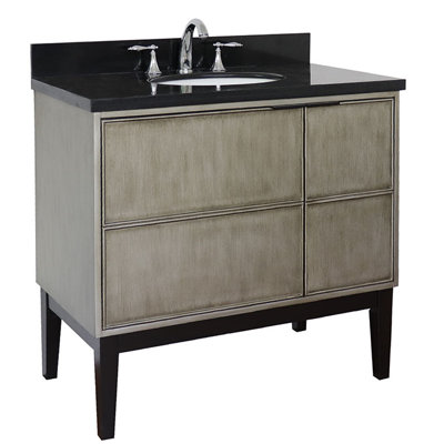 37'' Single Bathroom Vanity with Stone Top