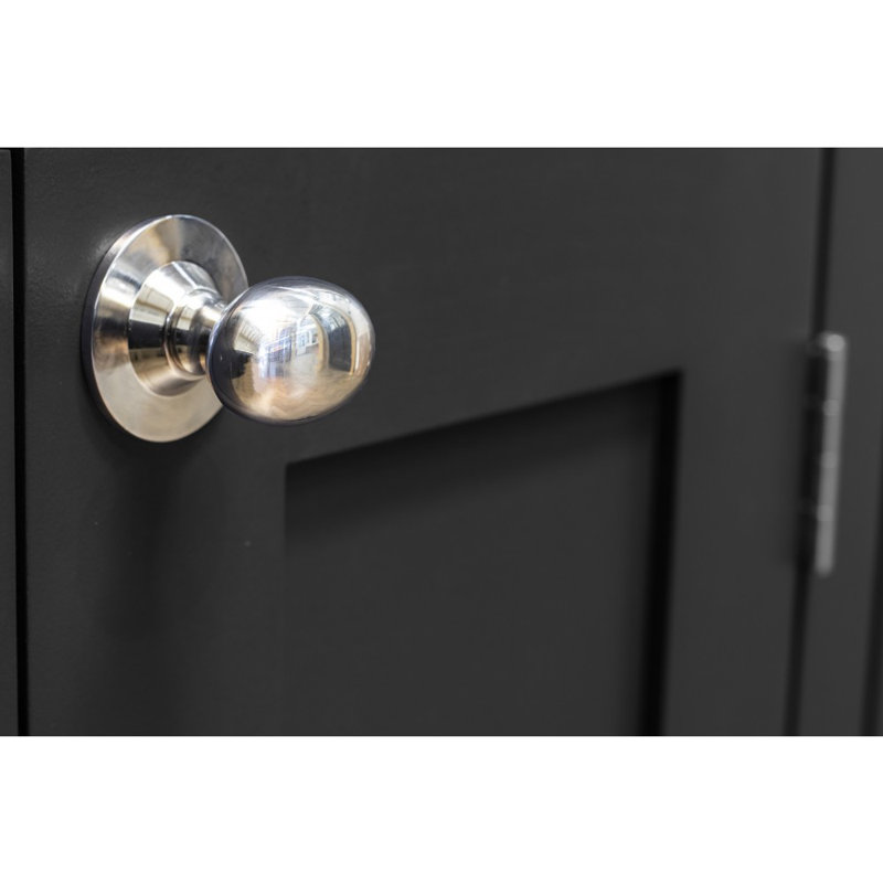 Oval Mushroom Knob, Polished Nickel, 2.7cm