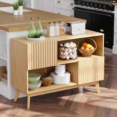 Modern Rectangular 100cm 2-Door Sideboard with Storage