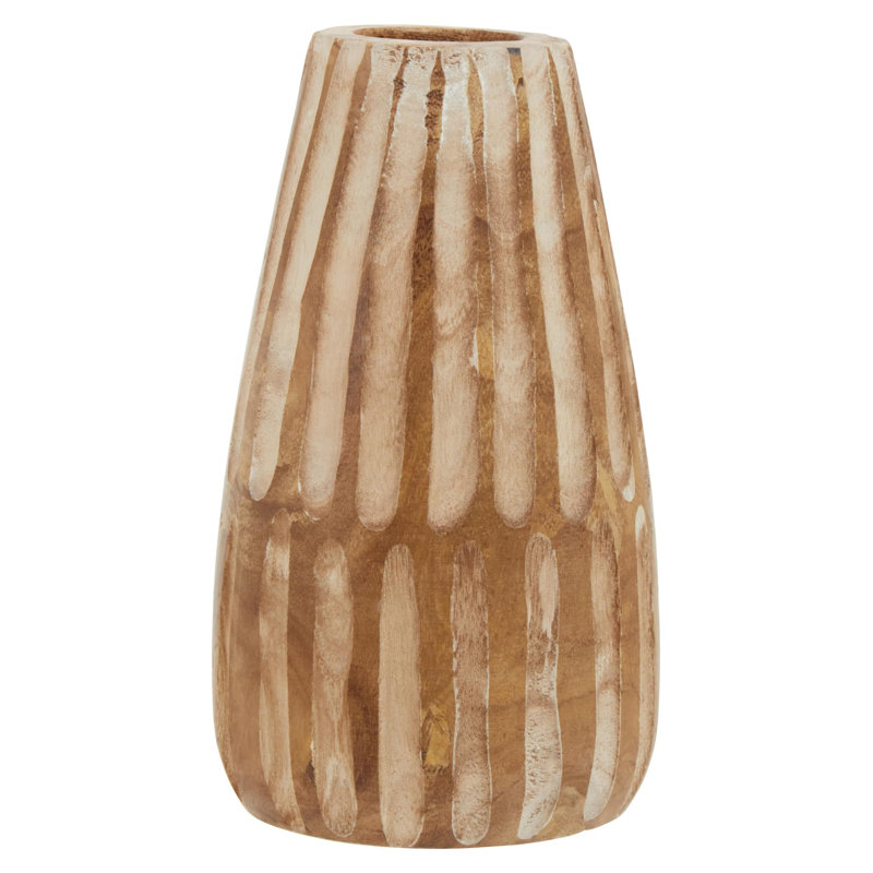 Ayr Handmade Wood Table Vase, 28cm H x 14cm W x 14cm D