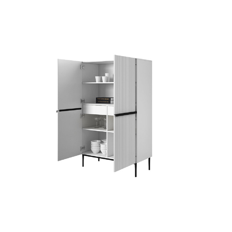 Alessja 2 Door Manufactured Wood Wardrobe, White/Black