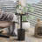COZAYH Farmhouse Round Pedestal Martini Table for Living Rooms & Bedrooms, Black-1963421459