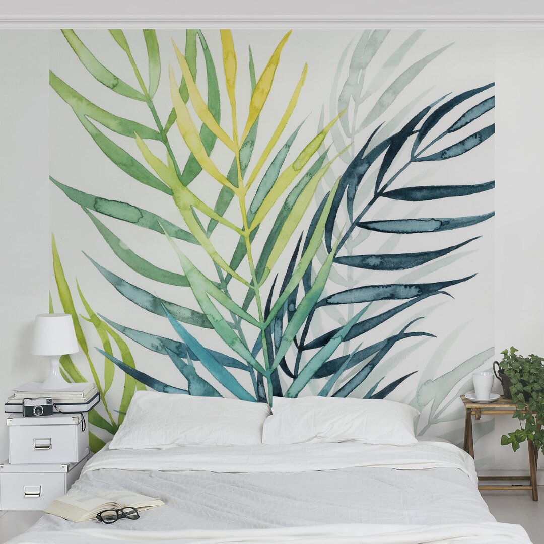 Matt Fototapete Tropisches Blattwerk - Palme 2,4 m x 240 cm