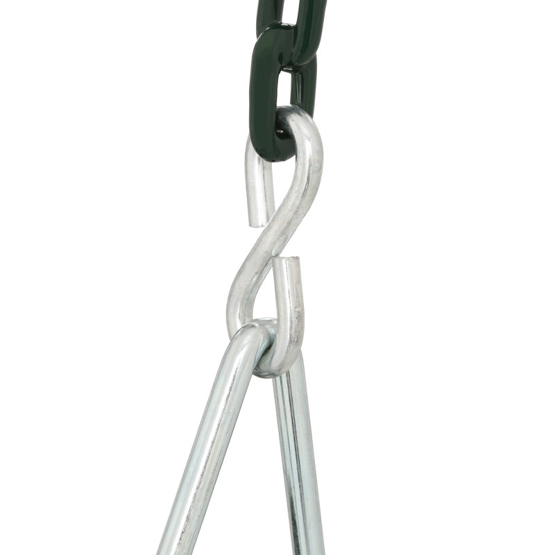 Plastic Bucket Swing with Chains, Green