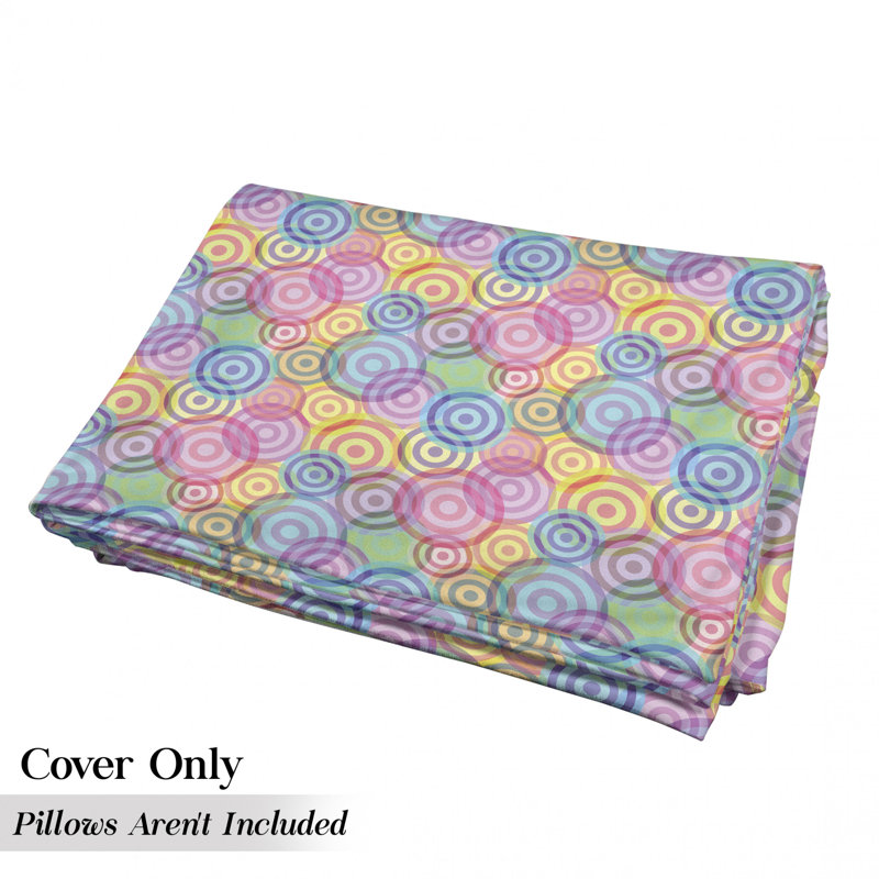 Housse de coussin d'extérieur à cercles géométriques, H 2 po x l 36 po x P 88 po