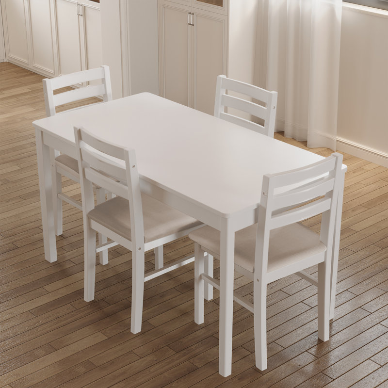 Ensemble de salle à manger de restaurant rectangulaire L 45,98 po x l 28,15 po Monseratt, Blanc