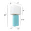 Lampe de table en cuir 21 po avec abat-jour rectangulaire en lin blanc-81096606-105865449-105848919