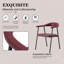 Ensemble de 4 chaises de salle à manger modernes, chaises en cuir de polyuréthane avec dossier ergonomique incurvé, chaises de salle à manger rembourrées avec pieds en métal, chaises de cuisine modernes-65859215