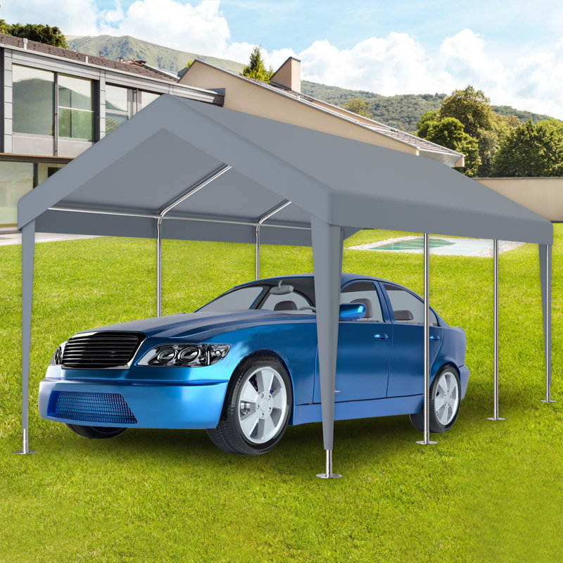 Toile de remplacement pour abri de garage 12 x 20 pi - Housse de protection pour abri de garage imperméable à 76 boucles élastiques