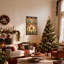 «Christmas Christmas Elves Dancing With Santa», ensemble de 3 impressions sur toile-1236812142