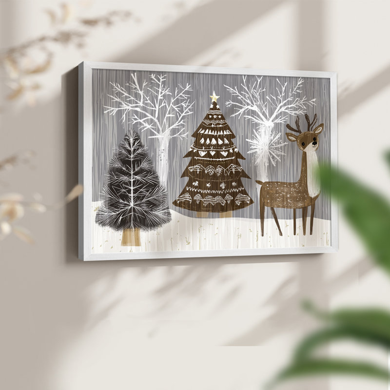 Chirstmas Art-CLIII -Framed Print - Restickable, H 16 po x l 20 po, Blanc