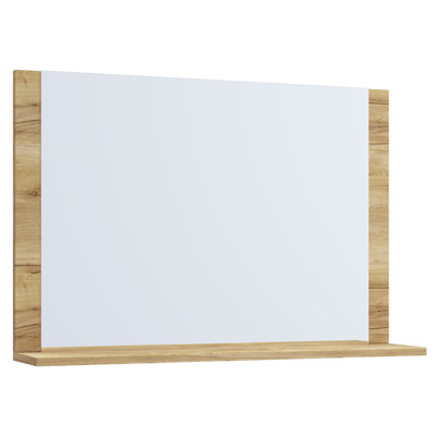 Elverda Flat Mirror with Shelves