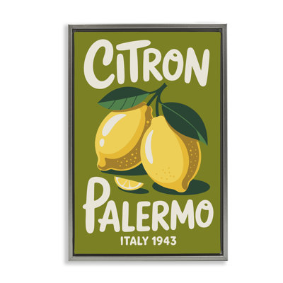 Cadre flottant Citron Palermo Lemons, design par Andreas Magnusson