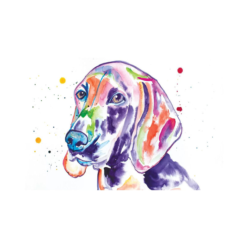 Watercolour Redbone Coonhound by Jennifer Seeley - Wrapped Canvas Painting, 66.04 cm H x 45.72 cm W