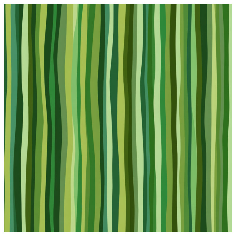 Rideaux vert à rayures et voilages à motif - 1 panneau, Blocage, 50 po x 92 po - 1 panneau