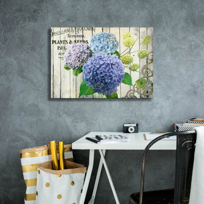 «Farm Seed Hydrangeas» par Art Licensing Studio, art mural sur toile