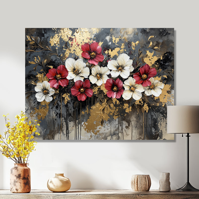 Cristal violet fleurs Wild Harmony II - cornouiller, art mural, H 24 po x l 32 po, Toile tendue, Ne s'applique pas