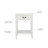 Modern Athena Farmhouse End Table –Solid Wood Design in Distressed White with Storage Drawer & Shelf-1683813238