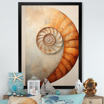 «Copper Curves Nautilus Spiral» sur toile