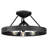 Avec 15 in. 3-Light Matte Black Contemporary Flush Mount Light