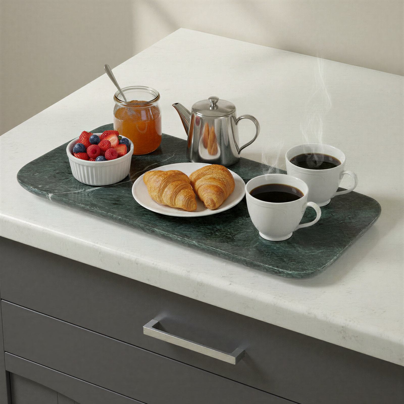 Marble Serving and Cutting Board, Green