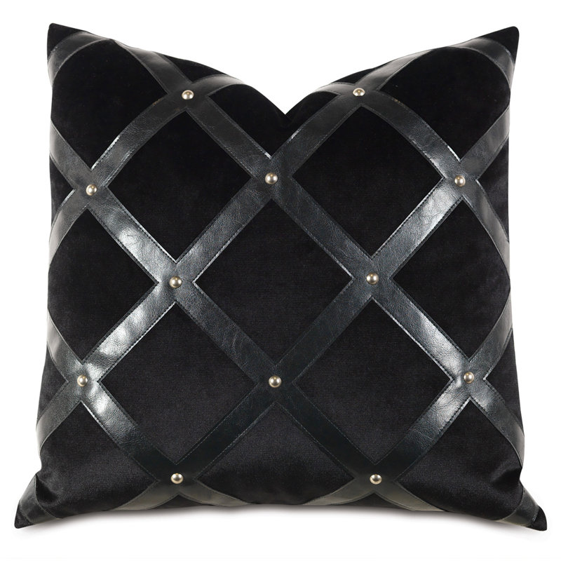 Appliqued Feather Throw Pillow